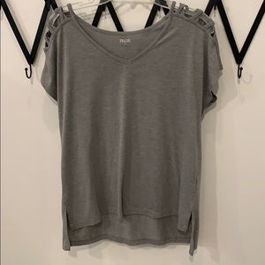 Zelos Grey short Sleeve too with designed sleeves